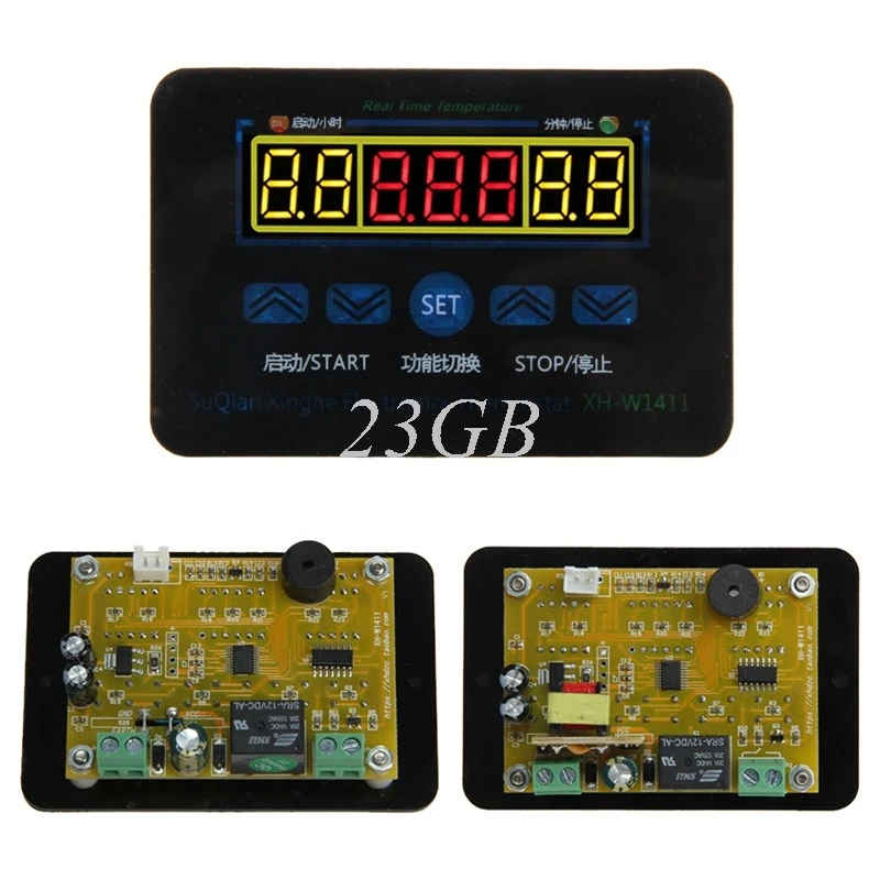 

2017 Digital LED Temperature Controller Thermostat Control Switch + Probe 12V 10A M10