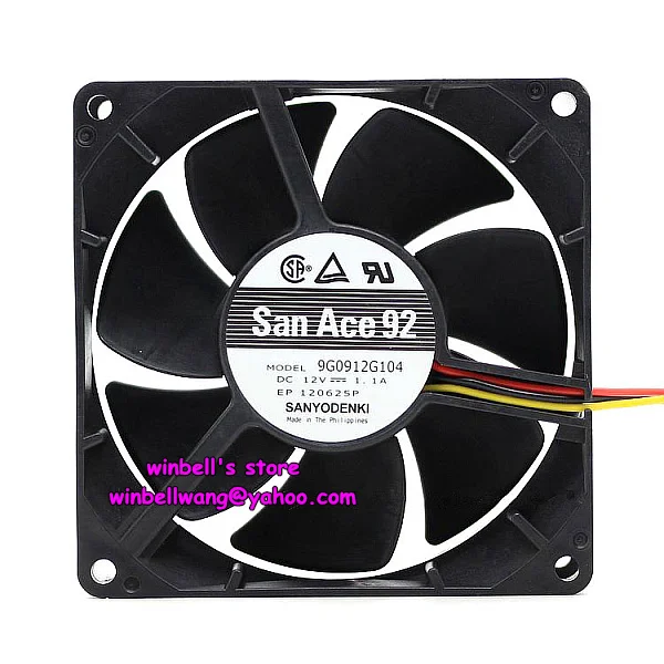 10 шт.! Новый и оригинальный вентилятор San Ace92 9G0912G104 9038 9 см 12 в А 3 провода шасси ~ |