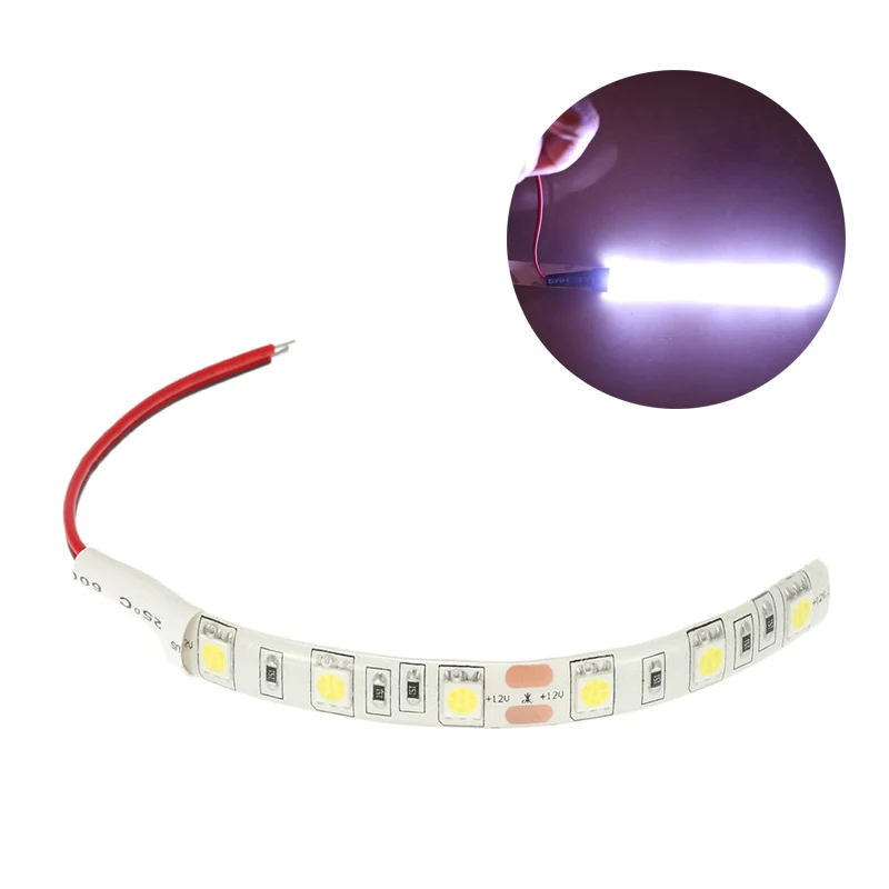 

10cm 6LED 5050 Car Strip Light white Car Motorcycle Flexible Strip Automobiles Waterproof Decorative Light Aluminum Diode Lamp