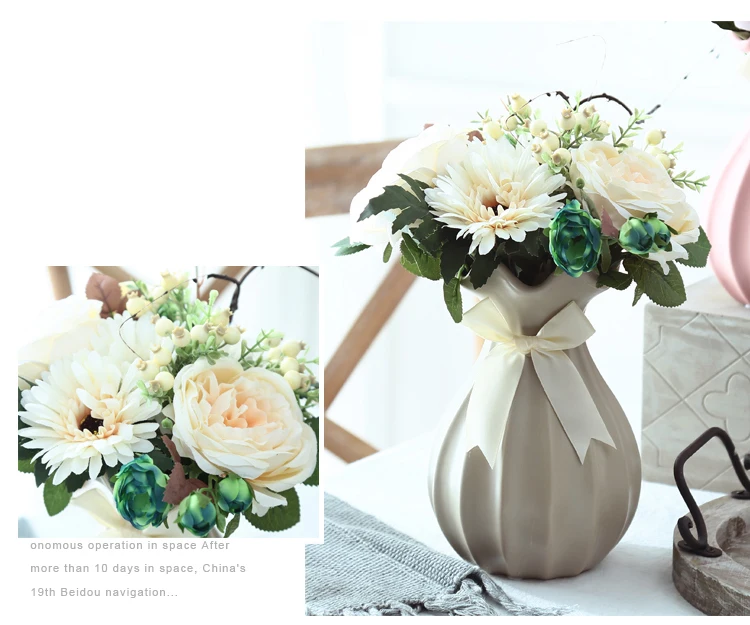 Керамическая ваза современная модная керамическая ваза для цветов креативный подарок Кабинет Настольная ваза для цветов для дома свадебное украшение