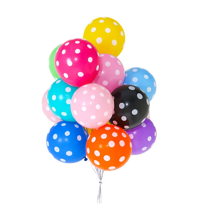 

12in 2.8g podot latex balloon thickening polka dot print balloon wedding birthday party decoration