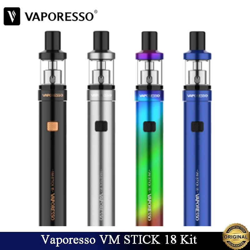 Оригинальный Vaporesso VM STICK 18 комплект 1200 мАч встроенный аккумулятор 2 мл Tank EUC CCELL и