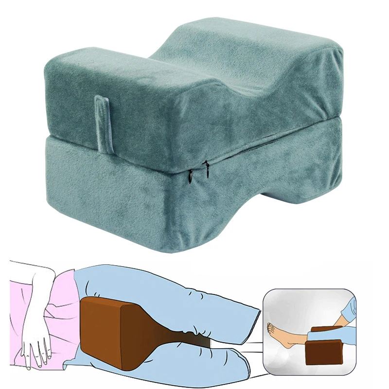 Green Memory Foam Knee Leg Pillow Bed Cushion Leg Pad Leg Shaping Pregnancy Body Pain Relief Sleeping Pillow For Women Sleeping