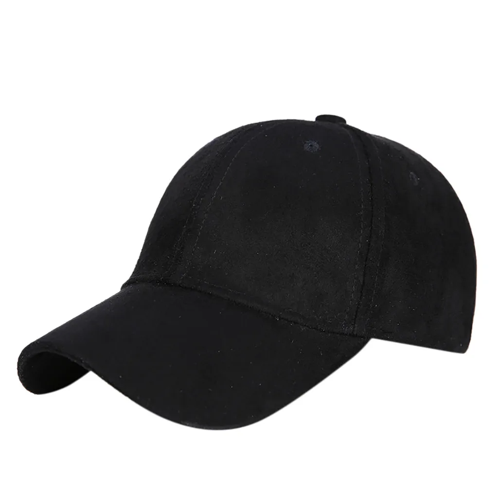 

mens cap baseball cap boy With Classic Adjustable Fastner Boys Mens & Ladies Winter Suede Hat black cap Wholesale #V20