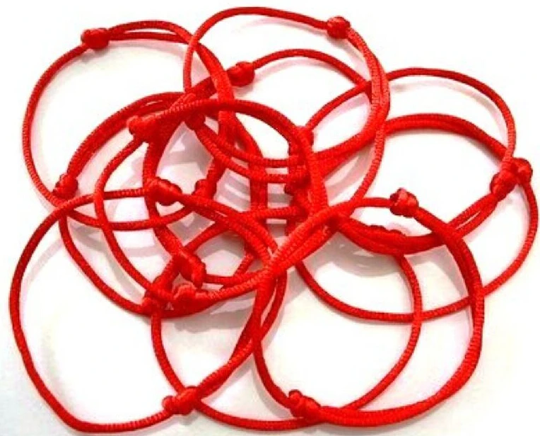 Быстрая! 100 шт./лот KABBALAH ручной работы красный браслет со шнурками ювелирные изделия от сглаза кабала хороший браслет, приносящий удачу защита