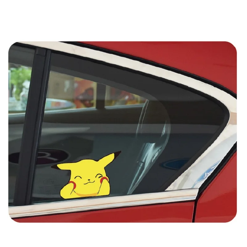 

New Design Cartoon Pikachu Peeping Creative Auto Decal Cartoon Car Bumper Body Decal Creative Pattern Vinyl