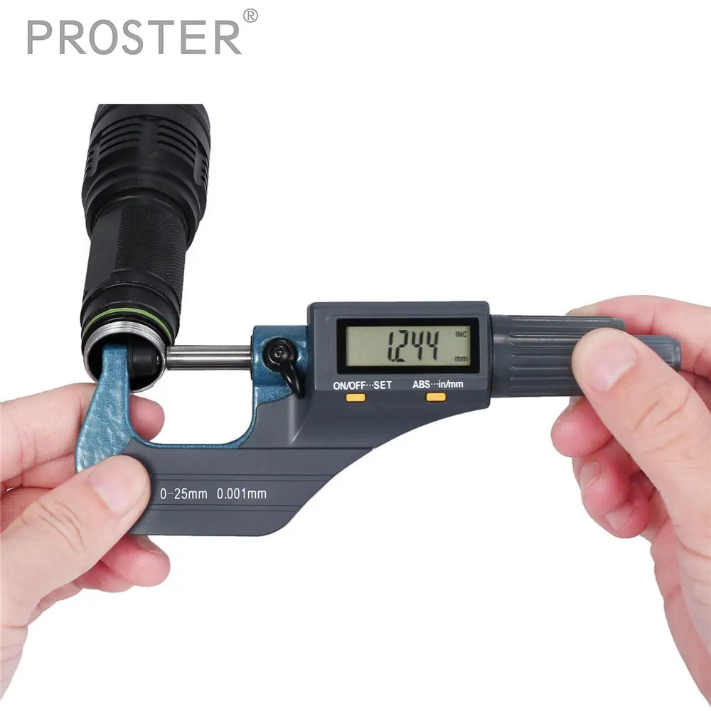 Electronic Calipers LCD 0~25mm Micro Meter Length Measuring Digital Outside BL 