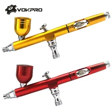 0,3 мм 7cc Двойное действие подача Аэрограф Гравитация воздуха-кисть пистолет Набор для макияжа дизайн ногтей ремесло татуировки украшения торта