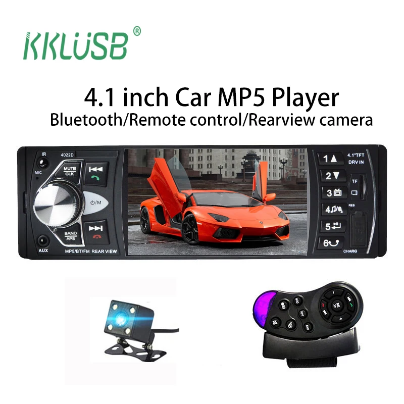 

radio auto car audio 1 din Stereo 4'' inch Screen MP5 MP3 Player Bluetooth Rearview Camera Remote Control con pantalla estereo