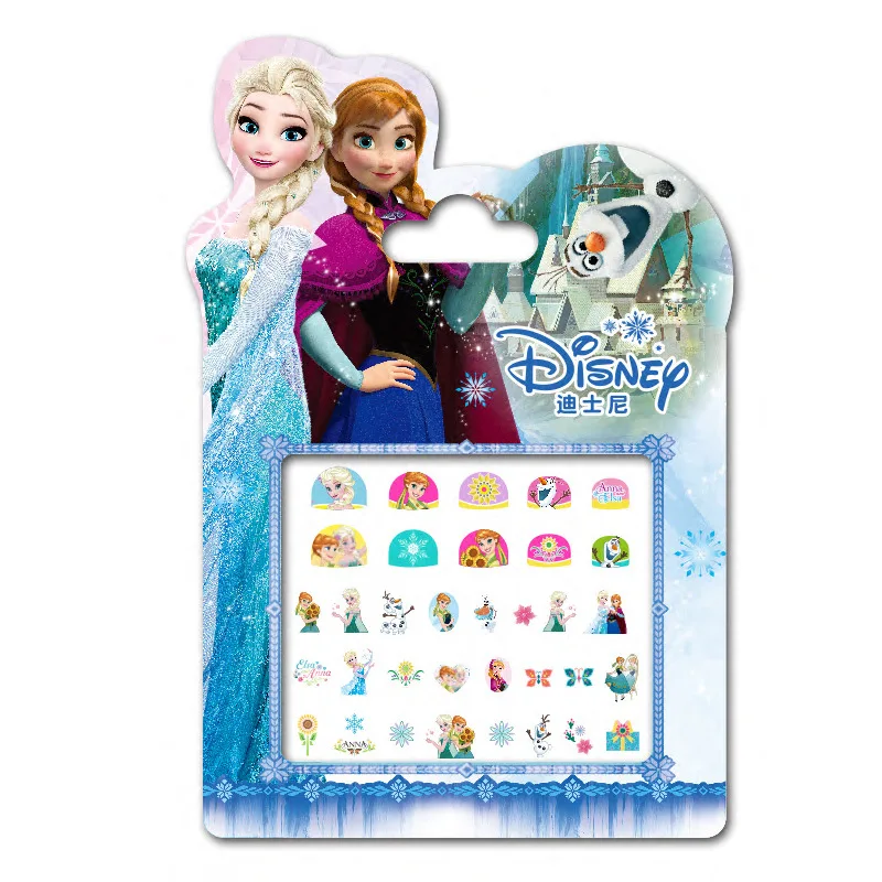 2 pcs/lot Frozen elsa and Anna Snow Queen Nail Stickers Toy Disney Princess Mickey snow White Sofia girl Makeup Toy 2 pcs/lot Frozen elsa and Anna Snow Queen Nail Stickers Toy Disney Princess Mickey snow White Sofia girl Makeup Toy