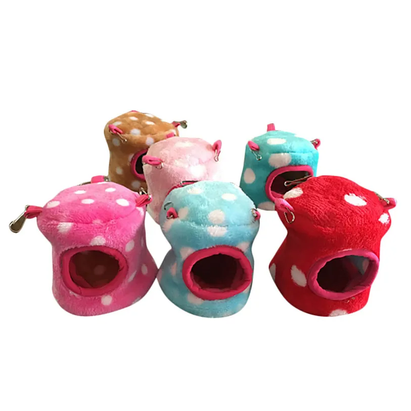 Winter Flannel Hanging Nest Bed For Hamster Ferret Guinea Small Animals Nest Cave Soft Sleep Mat Small Pet Supplies 40DC28 (5)