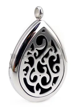 

Water Drop Cloud Aromatherapy Essential Oils Stainless Steel Diffuser Locket with Colorful Pads drop shipping