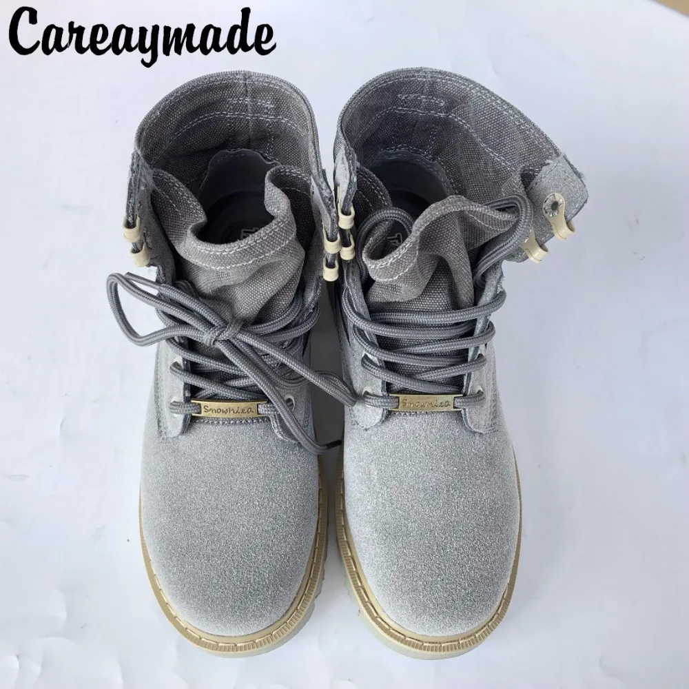 Baratos Careaymade 2018 nuevo primavera y otoño estilo británico retro PU Martin botas, moda Sweetheart zapatos botines, 3 colores