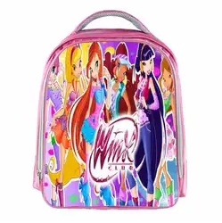 Для девочек Винкс клубный рюкзак мультфильм 13 дюймов школьные сумки школьный Рюкзак kanken Bookbag детей Рождественский подарок настроены имя