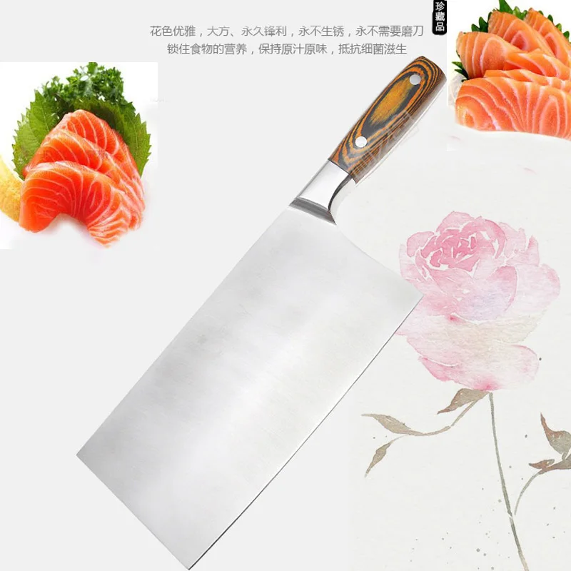 

LDZ Chinese Style Carbon Steel Handmade Professional Pork Butcher Chef Knife Kitchen Cut Bone Meat Knife Sharp Slaughter Knives