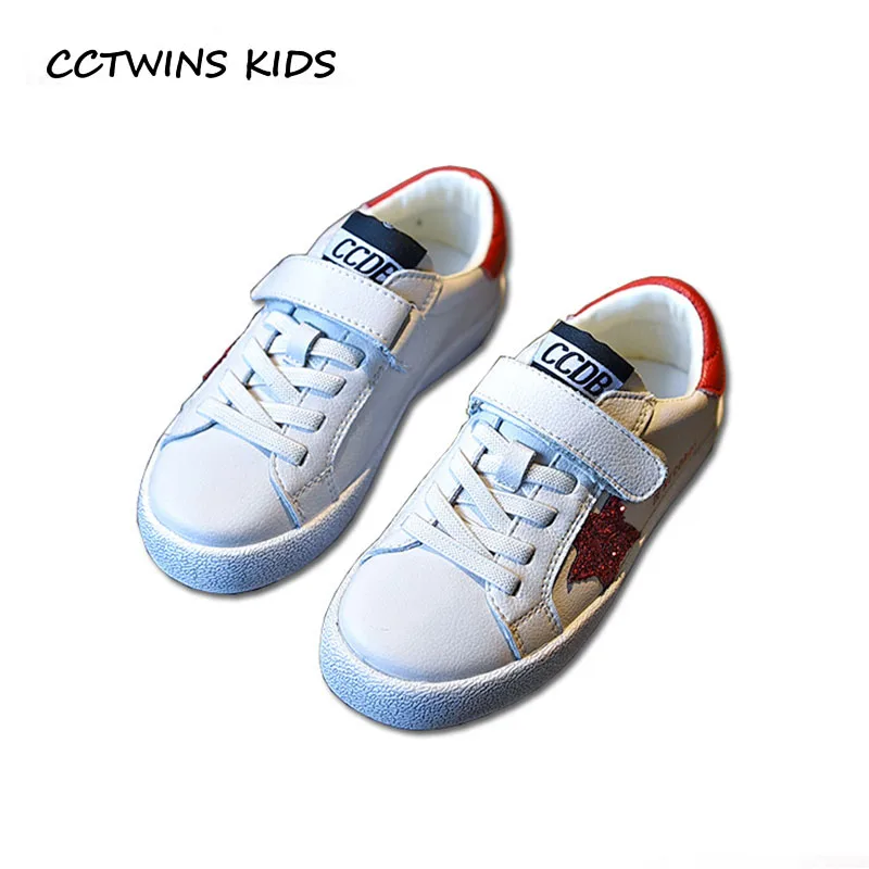 

CCTWINS KIDS 2018 Autumn Baby Boy Genuine Leather Shoe Children Fashion Star Casual Shoe Girl Glitter Sport Sneaker FSL2266
