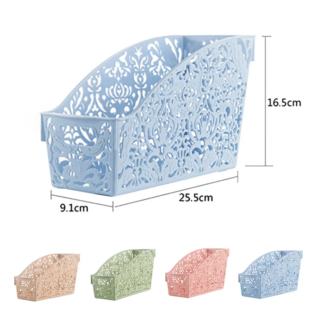 Резной полый кухонный Органайзер, пластиковая настольная корзина для хранения макияжа, ванная комната, семейная ручка для мелочей, контейнер для карандашей, домашний декор