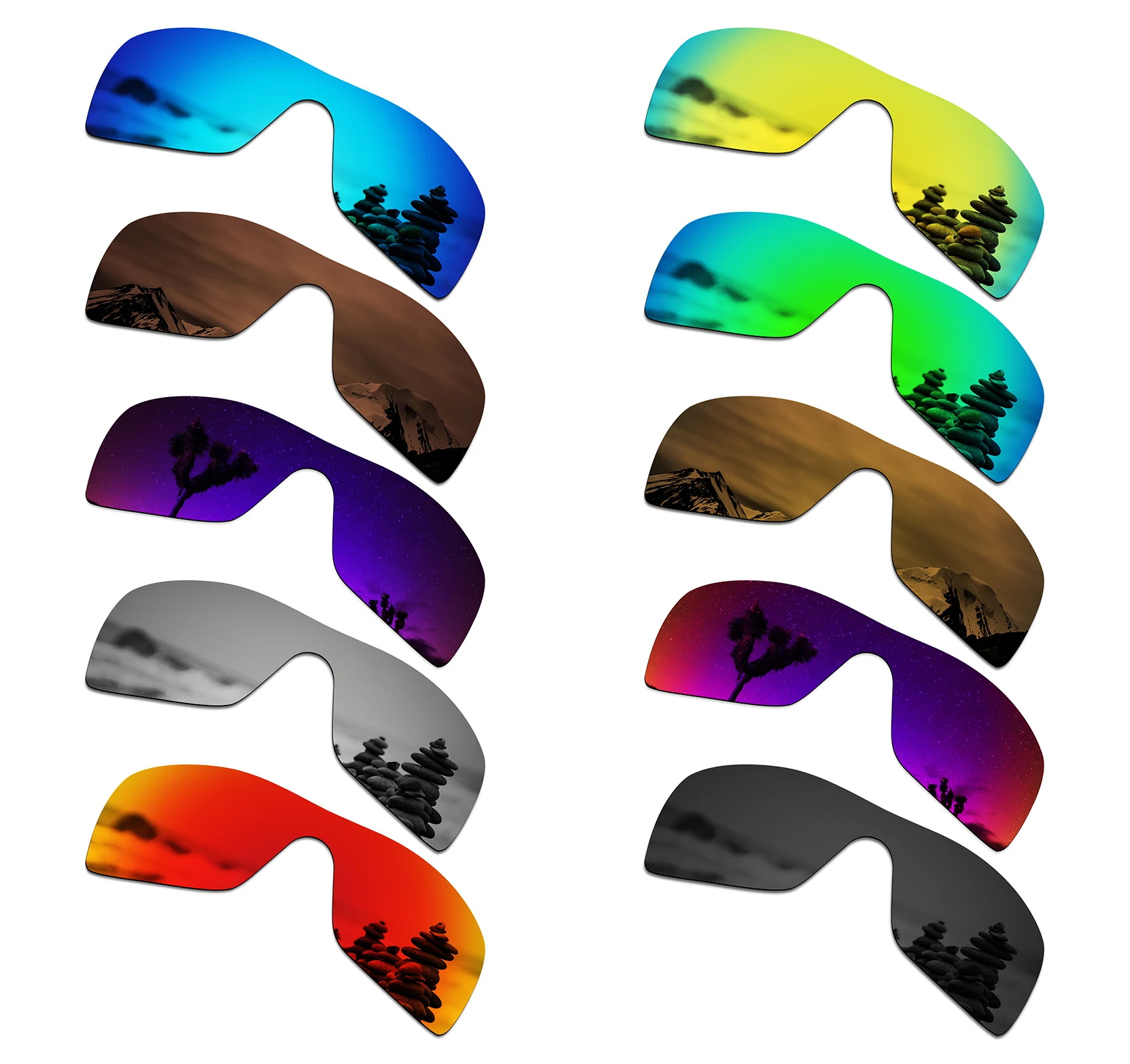 SmartVLT Polarized Replacement Lenses for Oakley Batwolf Sunglasses - Multiple Options SmartVLT Polarized Replacement Lenses for Oakley Batwolf Sunglasses - Multiple Options