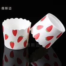 Большой Размеры 50 шт./пакет зеленый Cute Bear розовый Kitty Клубника свадьба день рождения год партии Muffin кекс Бумага торт случае