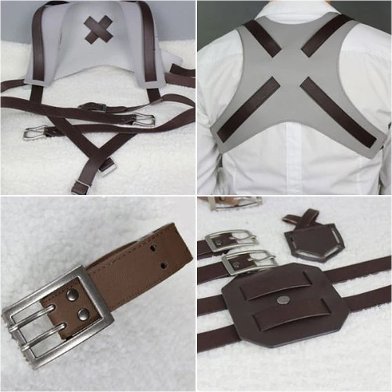 Классический костюм для косплея Атака Титанов Shingeki No Kyojin Recon Corps Harness Hookshot с поясом