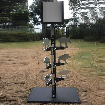 

Airsoft Paintball Shooting Tallest Tree Stands with Target and 10 Paper Targets 6 Targets (Two Wolves + Two Boars + Two Mice)