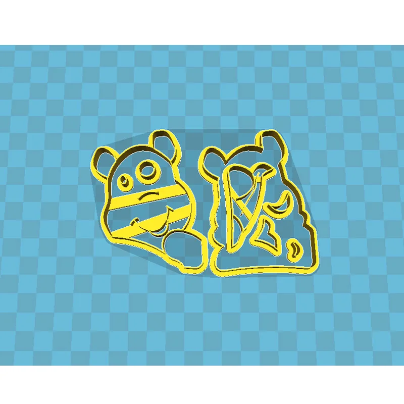 winnie 4 inch Мультяшная форма для печенья комплект индивидуальный заказ 3D печатных Fondant(сахарная) торт кухонная принадлежность для резки Торт украшения инструменты форма для выпечки - Цвет: winnie 4 inch