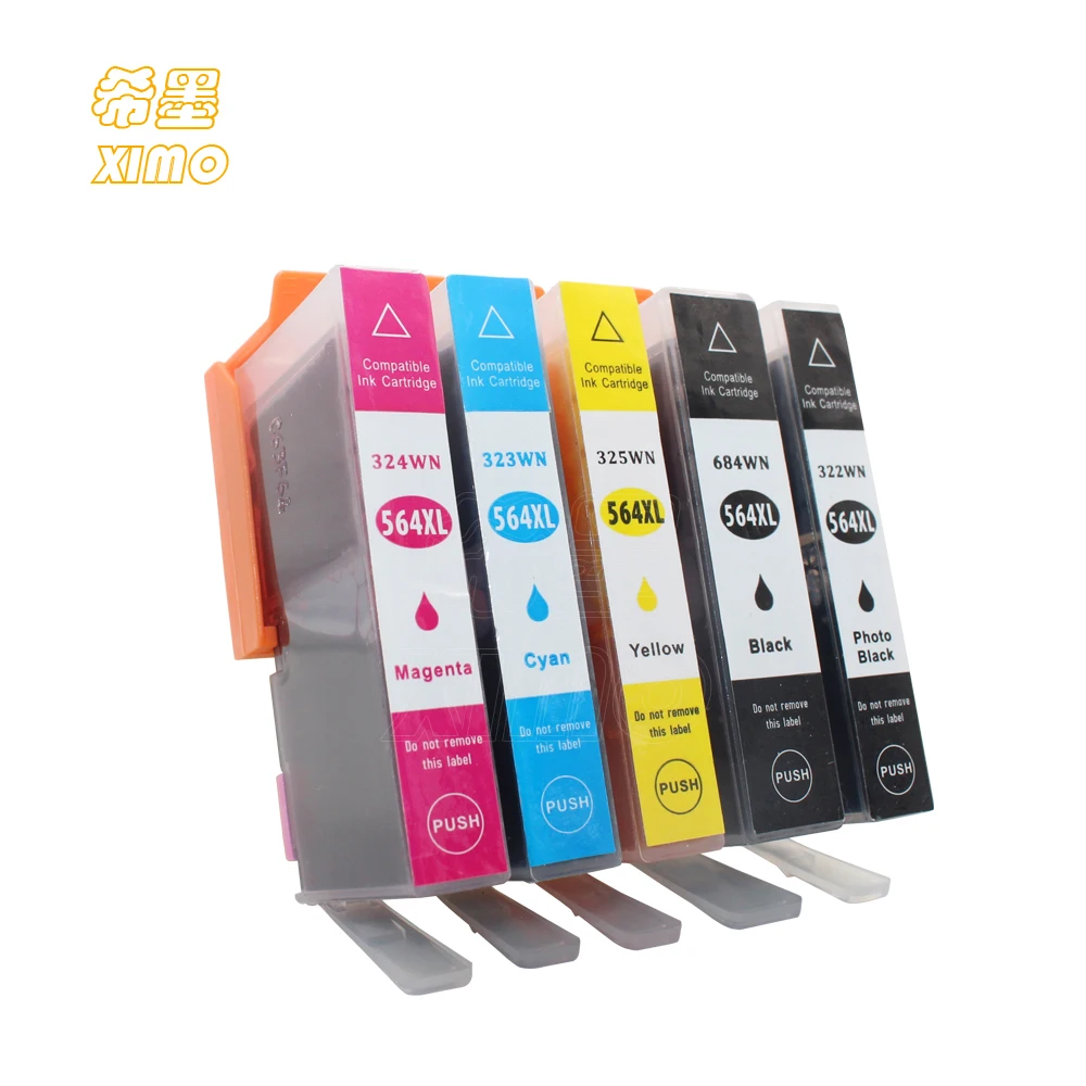 

one set five colors HP564 hp564xl Ink Cartridge for HP Photosmart 5510 5520 7520 officejet 4610 4620 printer cartridge