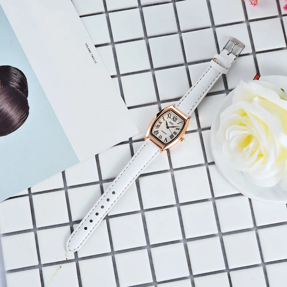 Модный Цветной ремешок цифровой циферблат кожаный ремешок Кварцевые аналоговые наручные часы настенные часы современный дизайн наклейка bayan kol saati 50