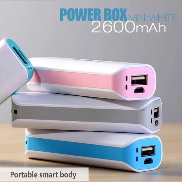 2600mah portable external battery 18650 powerbank high quality li ion