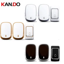 Различное разноцветное кольцо 1 излучающий 2 ресивер беспроводное устройство дверной звонок наборы мощность 110-220 В дверной звонок Водонепроницаемый 300 м дверной Звонок