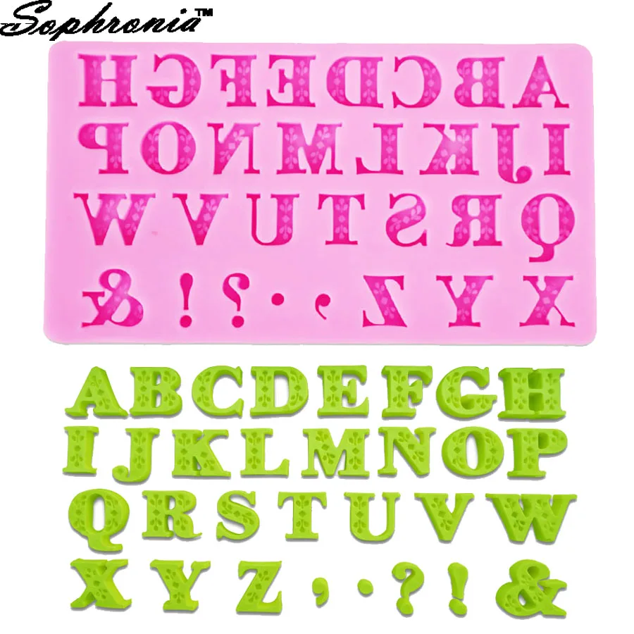 10PCS/SET M350 English Letters Silicone Mold Cake Border Fondant Decorating Tools Candy Chocolate Gumpaste Moulds | Дом и сад