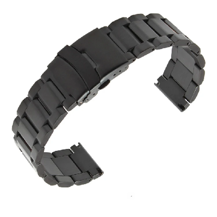 High quality Black steel Watchband Grind arenaceous Bracelets for Men watch Accessories 18mm 20mm 22mm 24mm