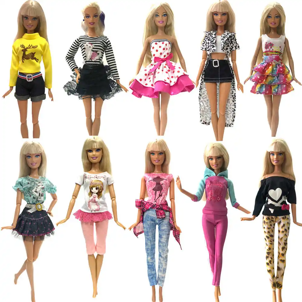 NK 10 шт. платье принцессы куклы благородные вечерние платья для куклы Барби аксессуары модный дизайн наряд лучший подарок для девочки кукла JJ - Цвет: F