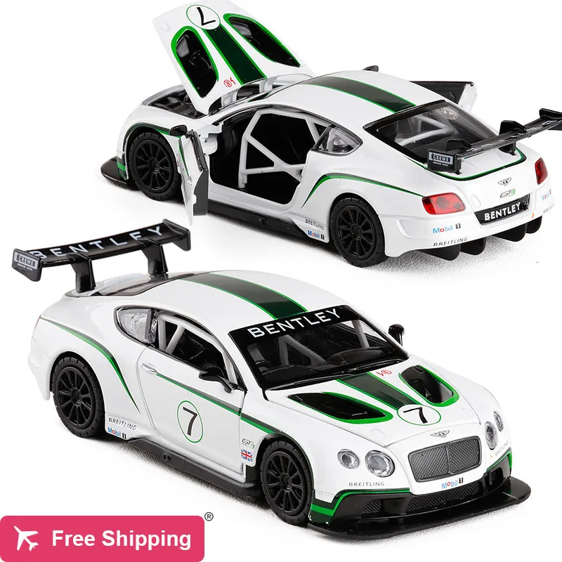 

New 1:32 Bentley Continental GT3 Alloy Models Car Toys Luxurious Diecasts Vehicles Roadster Model With Pull Back For Baby Gifts
