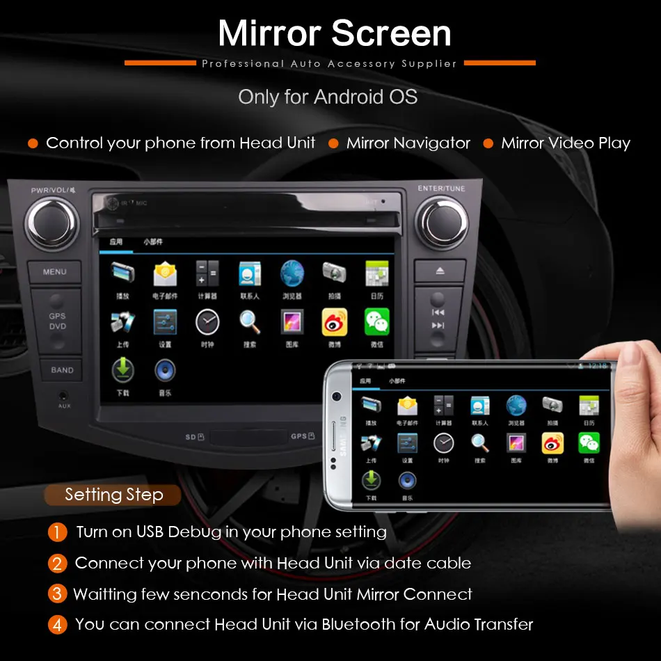 Discount 2Din Car In Dash DVD Media Player Radio Bluetooth Head Unit Stereos with Reverse Camera for Toyota RAV4 2007-2011 (Without GPS) 4