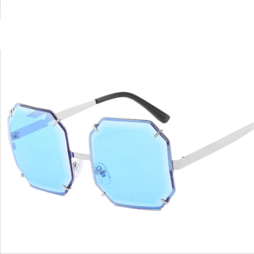 Классические солнцезащитные очки для мужчин и женщин, квадратные солнцезащитные очки, винтажные брендовые дизайнерские солнцезащитные очки унисекс - Цвет линз: Синий