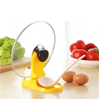 

Spoon pot lid shelf cooking tools storage kitchen deocr tool useful stand holder practicl spoon rest kitchen