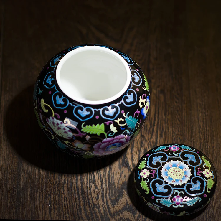 Китайская эмалированная чайная коробка, фарфоровая герметичная чайная коробка кунг-фу, бутылки и банки для хранения