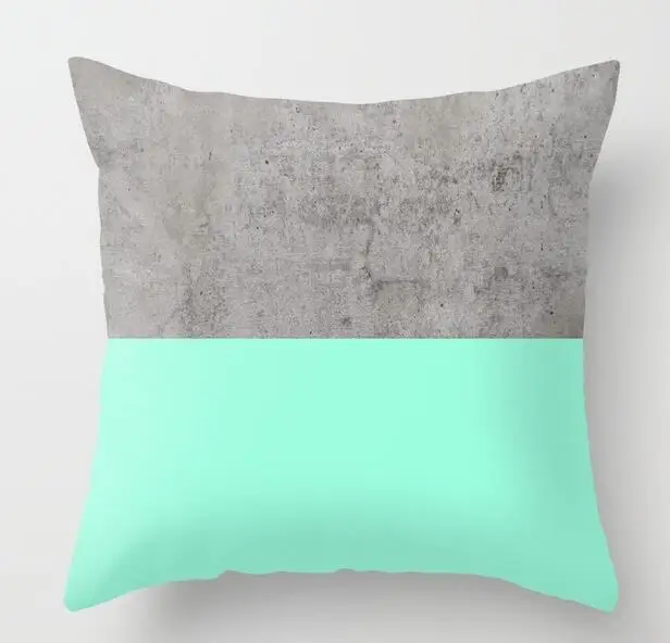ZENGIA синий/зеленый геометрический Наволочка на подушку размером 45*45 см Мрамор текстура Подушка Чехол для подушки для дивана/наволочка для домашнего декора - Цвет: DRD41-5
