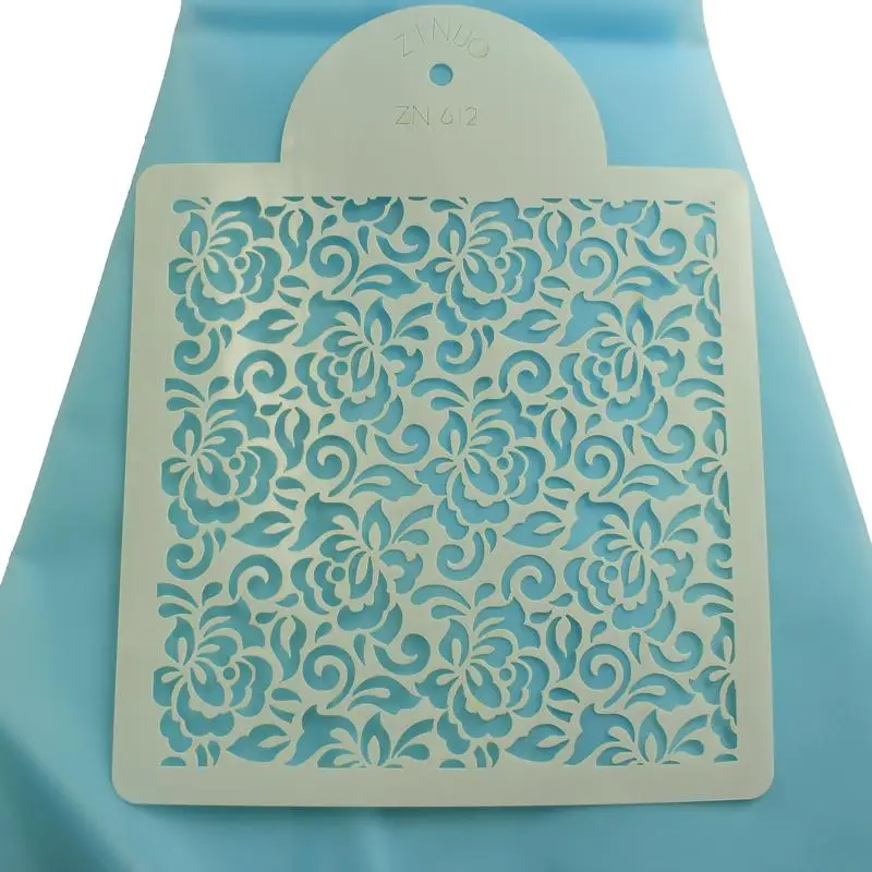 Professional Food Grade Plastic Stencils Cake decorating tool Plastic