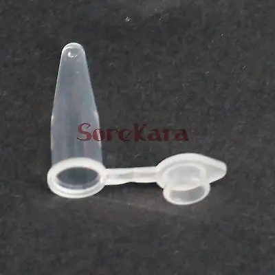 1000pcs 0.2ml Laboratory PP Centrifuge tube V-bottom with cap For Sample Specimen