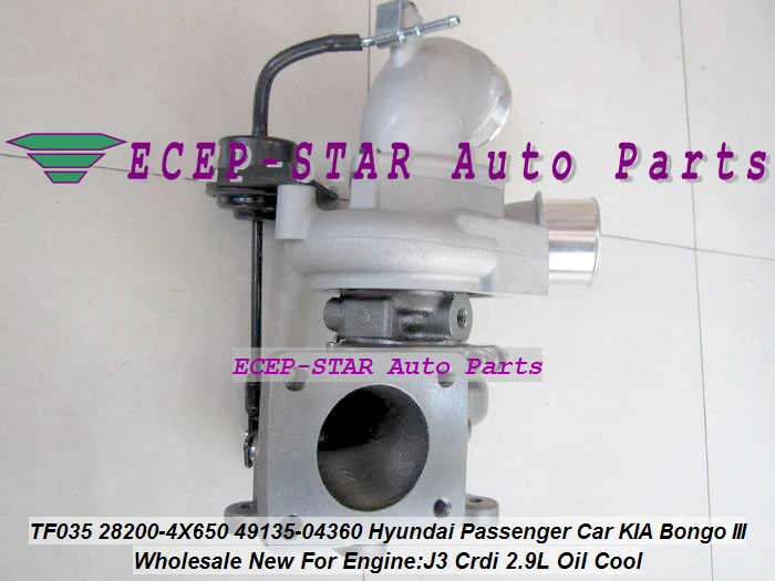Turbo TF035HM 28200-4X650 282004X650 49135-04360 49135 04360 For Hyundai Passenger Car For KIA Bongo III Truck J3 Crdi 2.9L Oil (1)
