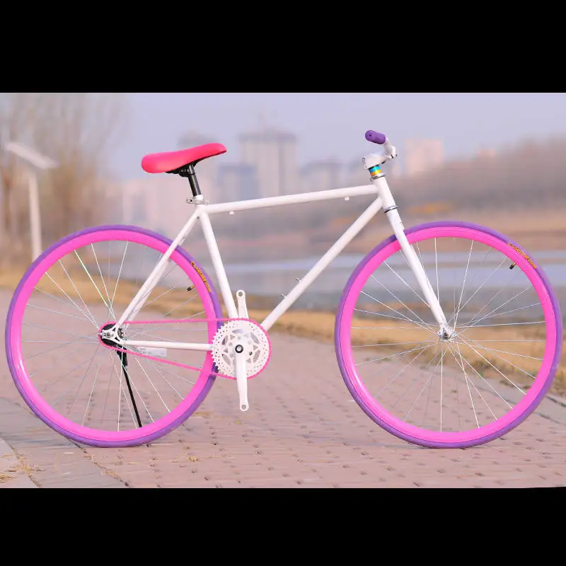 x-передний бренд fixie велосипед с фиксированной передачей Велосипед 50 см DIY односкоростной инвертор для езды на дороге велосипед трек fixie велосипед красочный велосипед - Цвет: T03