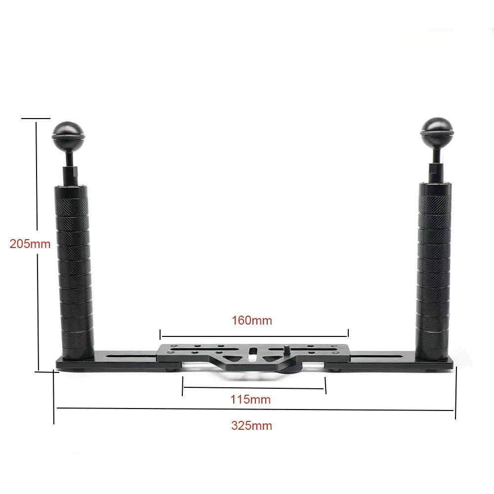 Сильные холода новые Подводное фотосъемка Системы лоток ручка кронштейна зажим раздвижная штанга для Камера Корпус держатель
