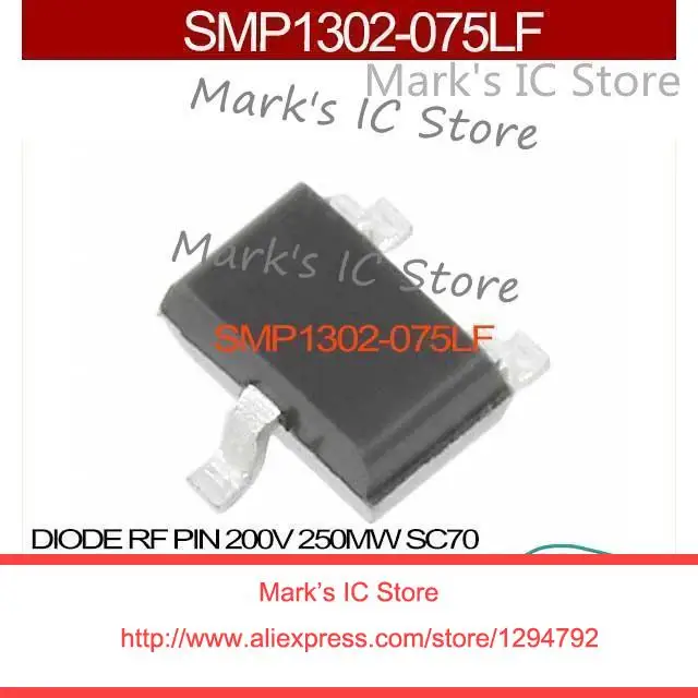 SMP1302 075LF DIODE RF PIN 200V 250MW SC70 SMP1302 075LF 1302 SMP1302