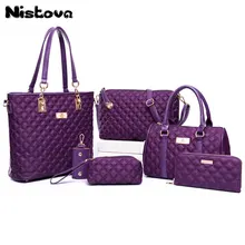 Женская сумка в комплекте, сумки с ручками, 6 шт., бренд, женская сумка-мессенджер, кошельки и сумочка, Повседневная композитная сумка, высокое качество