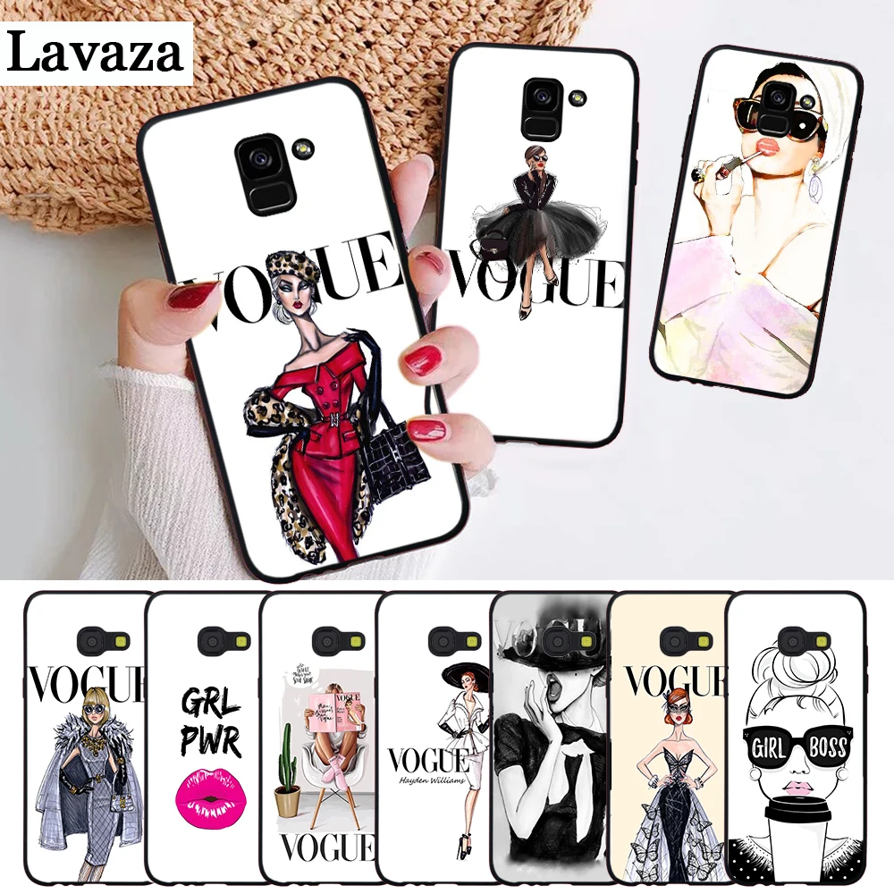 

Lavaza VOGUE Christmas Princess Girl Silicone Case for Samsung A3 A5 2016 2017 A6 Plus 2018 A7 A8 A9 A10 A30 A40 A50 A70 J6
