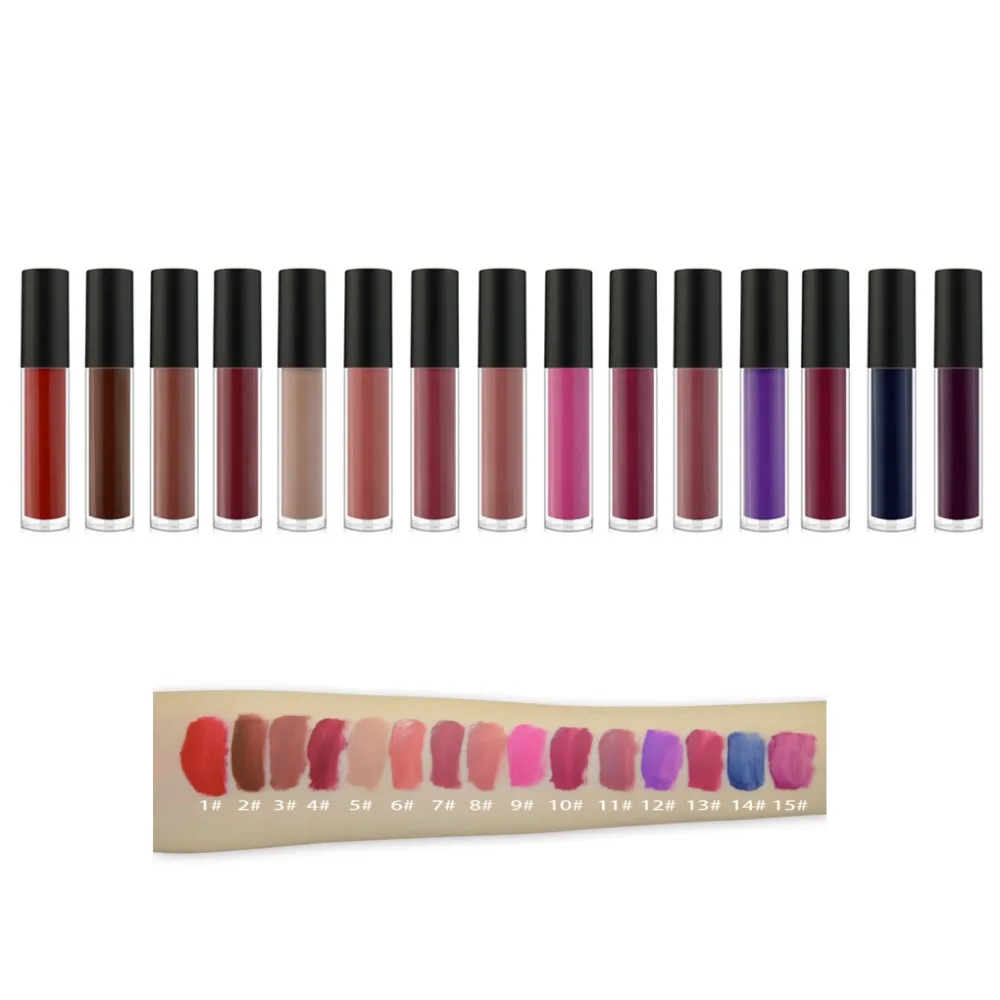 

TOP Girl Round Tube Matte Lip Gloss Liquid Lipsticks Cosmetics Long-lasting Lip Tint Makeup