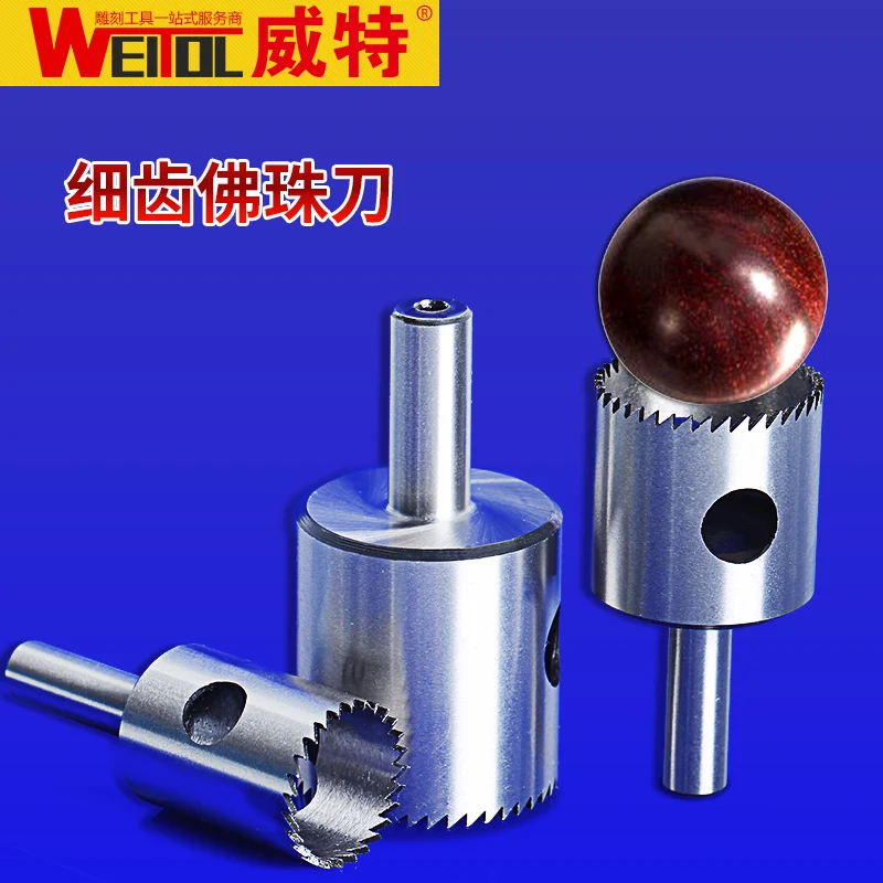 

Weitol free shipping 1 pieces woodworking Milling Cutter white steel Fine tooth Buddha Beads Ball Bit Wooden Para CNC bit