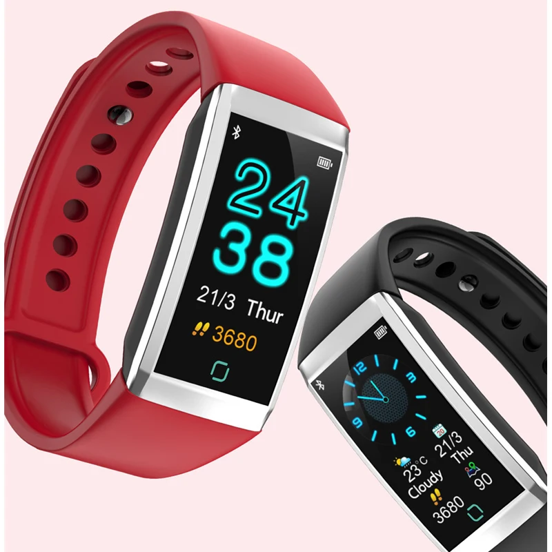 

1.14" DT19 Smart Watch Heart Rate Monitor Smartwatch Blood Pressure Blood Oxygen Measurement Fitness Bracelet 2019 Waterproof